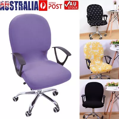 $12.68 • Buy Swivel Chair Cover Stretch Removable Office Seat Slipcover Protector Washable AU