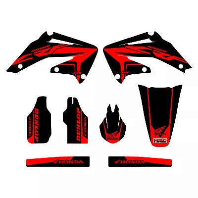 CRF450R 02-04 Graphic Kit Updated 2020 Style Red On Black Bg FREE SHIPPING! • $115