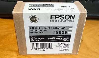 2019 Genuine Epson T5809 Light Light Black Ink Stylus Pro 3800 3880 • $58.99