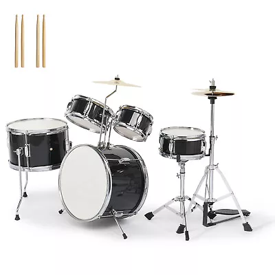 3-5-Piece Complete Junior Drum Set With Genuine Brass Cymbals For Beginner Kids • $74.99