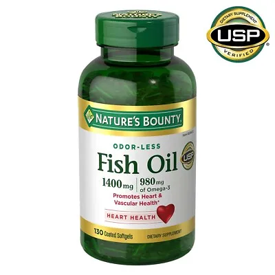 $32.97 • Buy Nature's Bounty Fish Oil 1400 Mg W/ 980 Mg Of Omega-3 130 Softgels