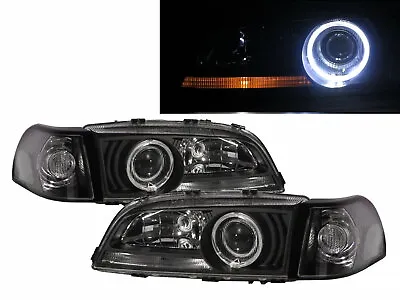 V70/XC70 96-00 Guide LED Halo Projector W/Corner Lamp Headlight BK For VOLVO LHD • $895.98