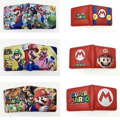 Super Mario Men's Bifold Wallet PU Leather Credit ID Card Holder Purse Gift#2 • $15.19