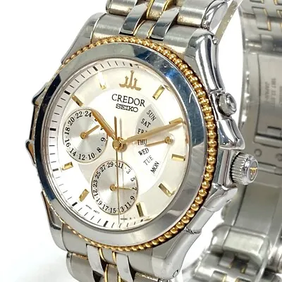 SEIKO 4S77-0A30 CREDOR Pacificique Retrograde Automatic Day-Date Wristwatch • $3048