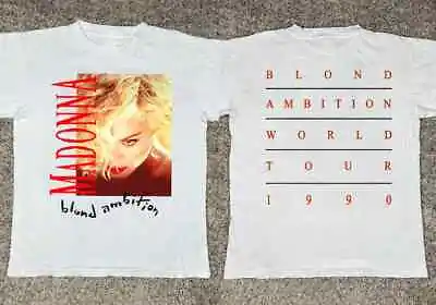 1990 Madonna Blond Ambition Tour Concert T-Shirt Madonna Blond Ambition '98 Tee • $22.49