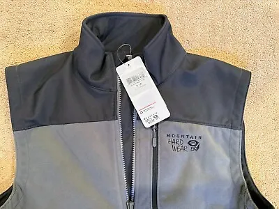 Mountain Hardwear Vest Mens Small S Gray Fleece Windstopper Tech Full Zip Jacket • $85