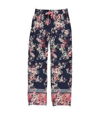 P.J. Salvage Womens Floral Pajama Lounge Pants Blue Small • $31.52