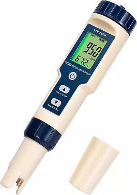 5 In 1 LCD Digital PH/TDS/EC/Salinity/Temperature Water Quality Meter Tester Pen • $19.79