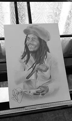 Bob Marley Reggae Pencil Hand Drawn Art Print Canvas Gift Collectable Fan A3 • £20