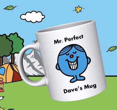 £8.95 • Buy Mr Perfect Mr Men Mug Personalised, Birthday Present Gift Tea Coffee Funny Cup
