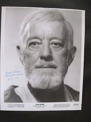 ORIGINAL SIGNED B&W PHOTOGRAPH Of ALEC GUINNESS As OBI-WAN KENOBI From STAR WARS • $2782.50