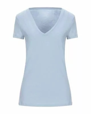 $105 Majestic Paris Women's Blue Soft-Touch V-Neck Jersey T-Shirt Size 1 • $32.38