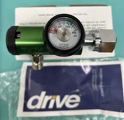 Drive Medical Oxygen Tank Regulator Flow Rate 0 - 15 LPM Barb Outlet CGA-870 • $19