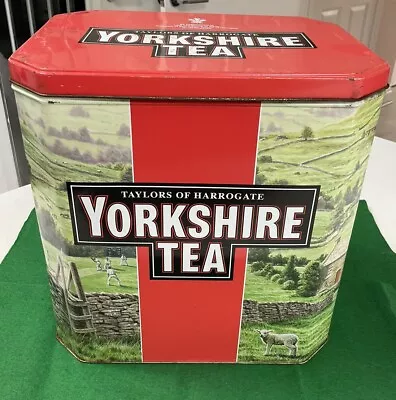 TAYLORS OF HARROGATE - VERY LARGE EMPTY - YORKSHIRE TEA TIN - 1.5kg - LARGEST ! • £30