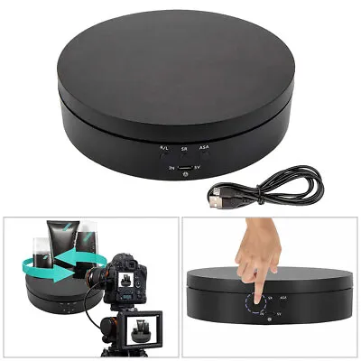 360° Rotating Electric Turntable Display Stand Photography Jewelry Show Holder • £13.45
