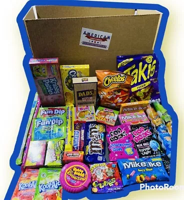 £22.99 • Buy American Sweets Chocolate Hamper Box USA Candy Takis Cakes Cheetos Kool-aid