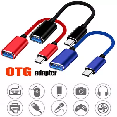 USB-C 3.1 Type C Male To USB 3.0 Type A Female OTG Adapter Converter Cable Cord√ • $3.28