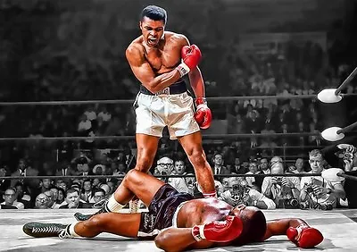 Muhammad Ali V Sonny Liston Art Print Photo Picture Poster A3 A4  • £6.97