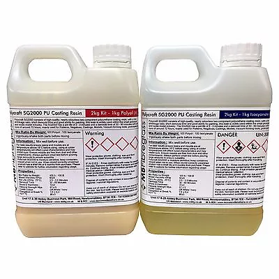 £29.80 • Buy Polycraft SG2000 - 2kg Fast Cast Polyurethane Liquid Plastic Casting Resin Kit