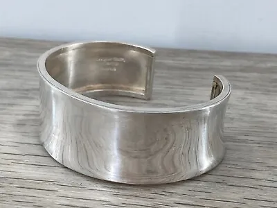 Douglas Etsitty Sterling Silver Navajo Native American Concave Cuff Bracelet 925 • $169.99