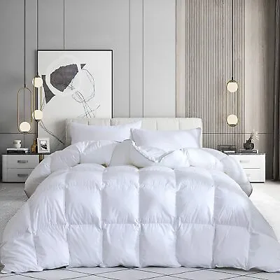 $109 • Buy SNOWMAN White Goose Down Comforter King Size 1200 TC 100% Cotton Soft Warm Duvet