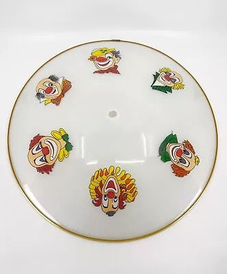 Vintage Retro Ceiling Shallow Glass Dome Light Fixture Cover 6 Clown Variety • $25