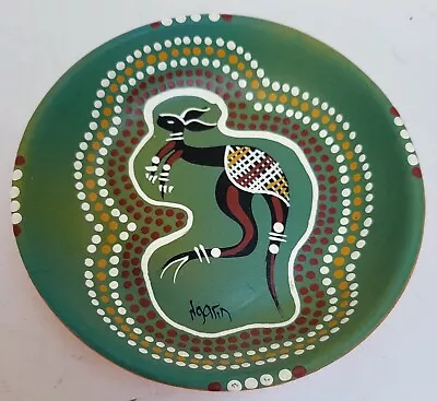 Australian Pottery Ngarin 'Dorothy Jacky' Aboriginal Handpainted Dish 12cm Diam. • $10