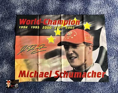 Michael Schumacher Collection F1 Flag Official World Champion 2002 Formula One 1 • £9.99