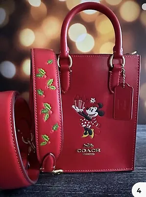 Disney X Coach Minnie Mini Tote Electric Red Bag Crossbody • £130