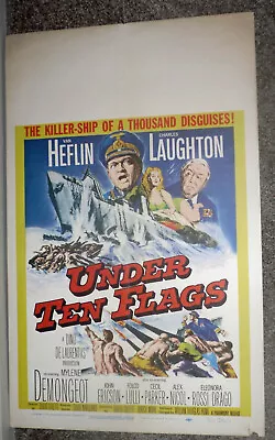 UNDER TEN FLAGS Original 1960 Movie Poster MYLENE DEMONGEOT/VAN HEFLIN • $27.99