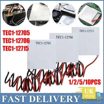 £6.79 • Buy 40*40mm TEC1 12703-12715 Heatsink Thermoelectric Cooler Cooling Peltier Plate UK