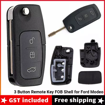 3x 3 Button Remote Key FOB Shell For Ford Falcon Fiesta Focus Modeo Territory • $13.33