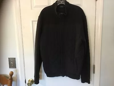 MARC ANTHONY Full Front Zip Up Black Quilted Jacket Men's Size XL • $21.95