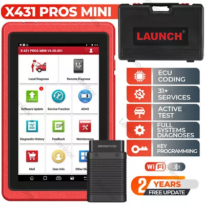 $559 • Buy LAUNCH X431 PROS MINI V + OBD2 Scanner Bidirectional Diagnostic Tool Key Coding