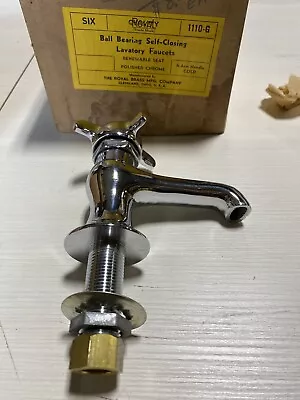 Vintage NOS Metal Cold Water Faucet With Self-closing Handle ROYAL QUALITY  USA • $15