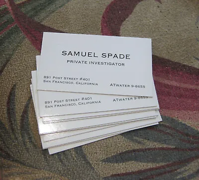 Sam Spade Business Cards - 10 Cards - THE MALTESE FALCON HUMPREY BOGART - RARE • $9.99