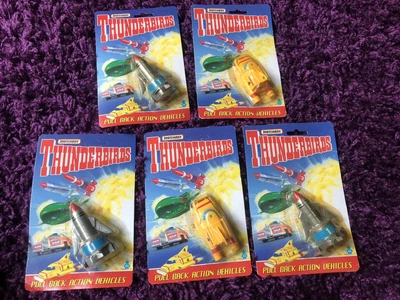 £32.95 • Buy 5 Vintage Thunderbirds Pullback Vehicles By Matchbox Unopened 