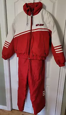 Vintage Ski-doo Bombardier Snowmobile Ladies 2 Pce Suit Jacket & Bibs Size 12 • $87.49