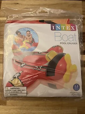 Intex Boat Pool Float Cruiser Airplane Red Ages 3-6 47 By 45 Inches 2019 New 59 • $25.46