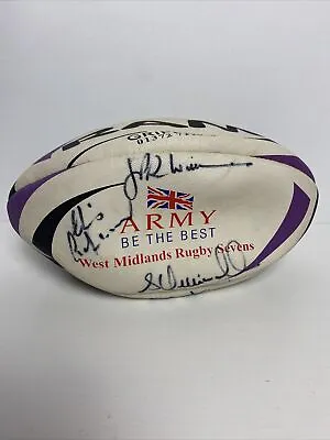 £95 • Buy Army Sevens Rugby Ball Signed By JPR Williams Ian Gough And Others