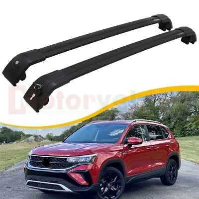 For Volkswagens VW Taos 2021 2022 2023 Cross Bars Roof Rack Rails Black Lockable • $99