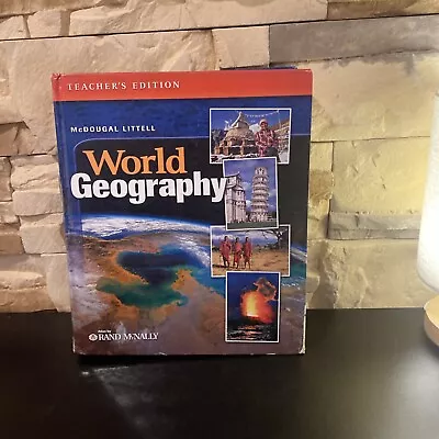 MCDOUGAL LITTELL WORLD GEOGRAPHY: TEACHER EDITION - Hardcover • $12.95