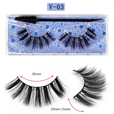 5 Pairs 3D Fake Eyelashes Long Thick Natural False Eye Lashes Set Mink Makeup UK • £3.82