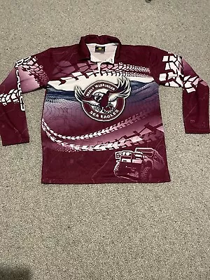 Manly Sea Eagles Nrl Men’s Long Sleeved Licensed Supporter Polo Shirt. League • $30