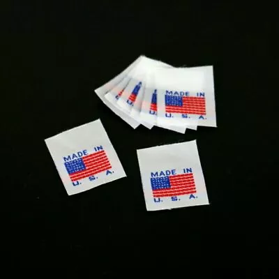 Made In USA Sew-on Clothing Labels 1-3/16  X 1-7/16 SOLD IN PACK 100 OR 1000 • $59.99