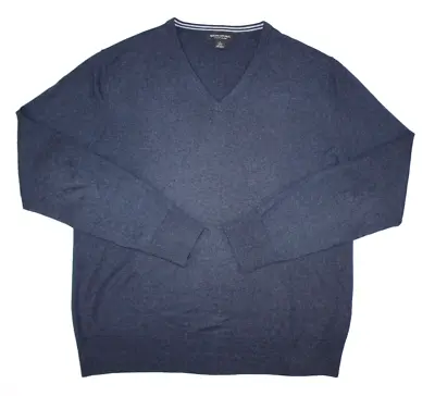 Banana Republic Men's Luxury Blend Silk Cashmere Sweater V-Neck Blue Size L • $17.99