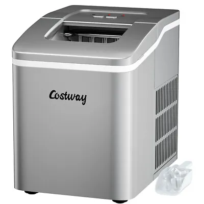 Portable Ice Maker Machine Countertop 26Lbs/24H Self-cleaning W/ Scoop Silver • $109.99