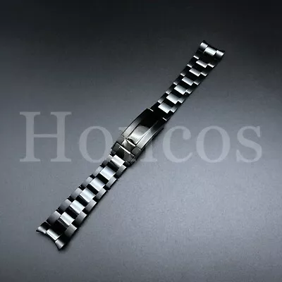 20mm Solid Steel BLK Strap Bracelet Replacement Watch Band For Rolex Daytona Sub • $54.99