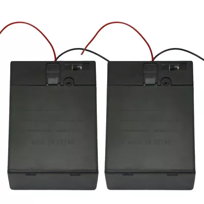 2pcs 2xC Cell Battery Holder Case Box With Wire Leads & Cover & ON/OFF Switch • $8.99