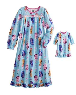 Girl’s MY LITTLE PONY Movie Sassy Pony Nightgown & Matching Doll Gown Size 4 NWT • $18.99